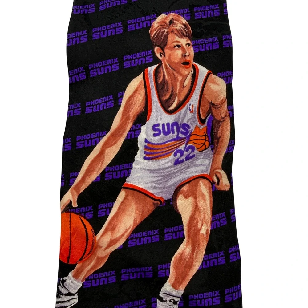 WIN LOSE‎ or TIE Jerry Colangelo Phoenix Suns Mens Silk Black Purple Danny Ainge